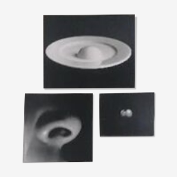 Set of photographs mounted on aluminum plate