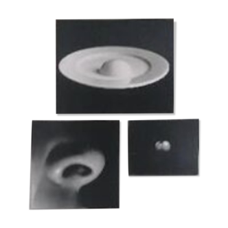 Set of photographs mounted on aluminum plate