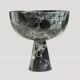 The XL Pedestal Bowl in black and green marble