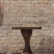 Brutalist console in solid wood worked with gouge & wrought iron, France 1950s