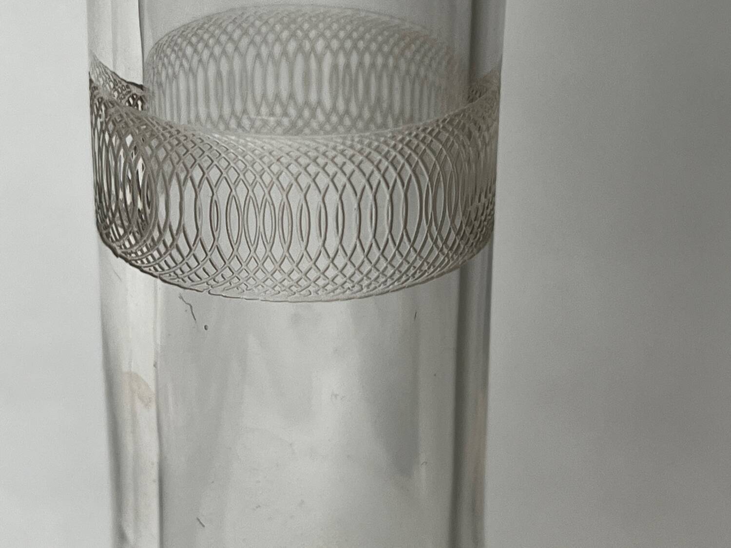 Pair of engraved crystal decanters