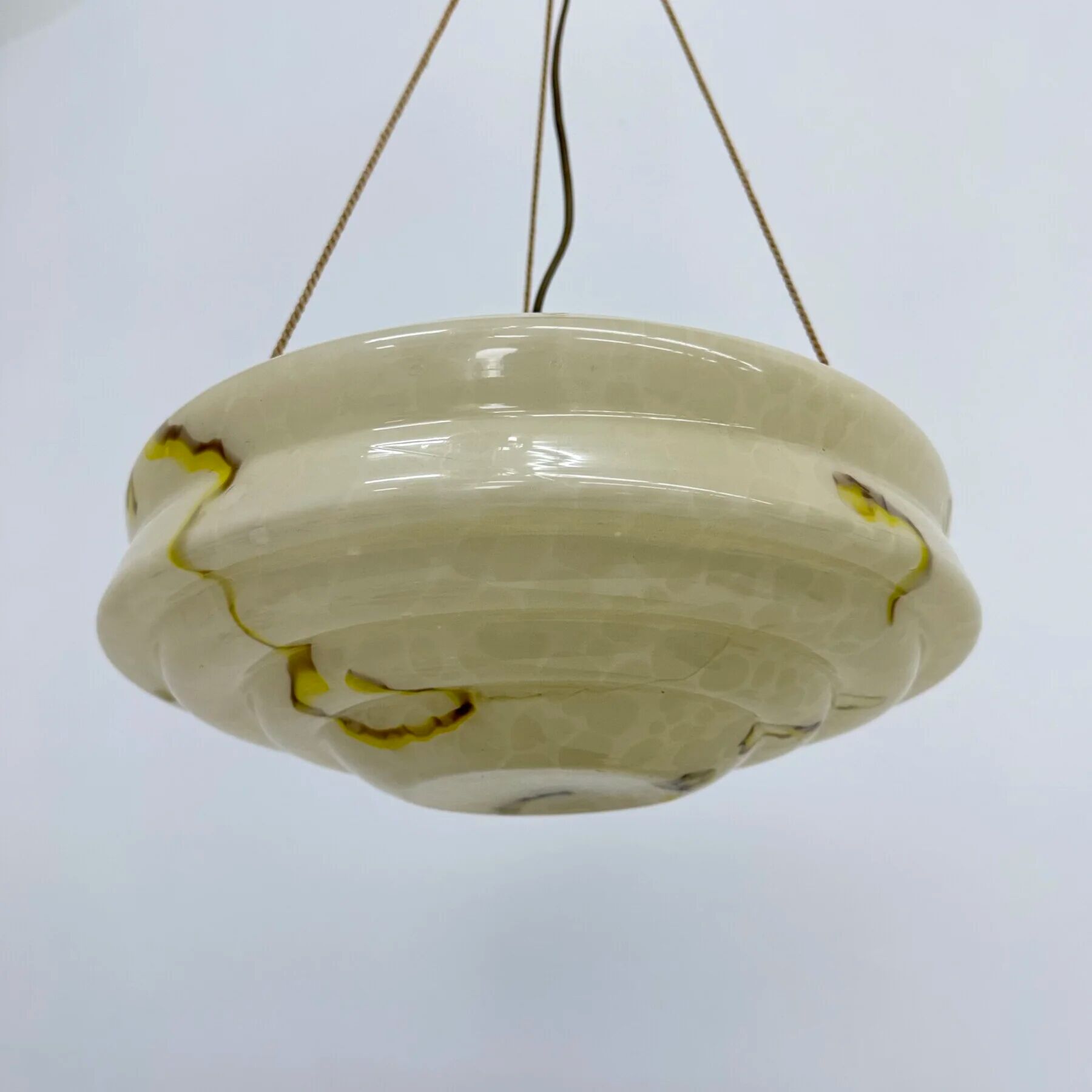 Art deco glass hanging lamp, 1950s
