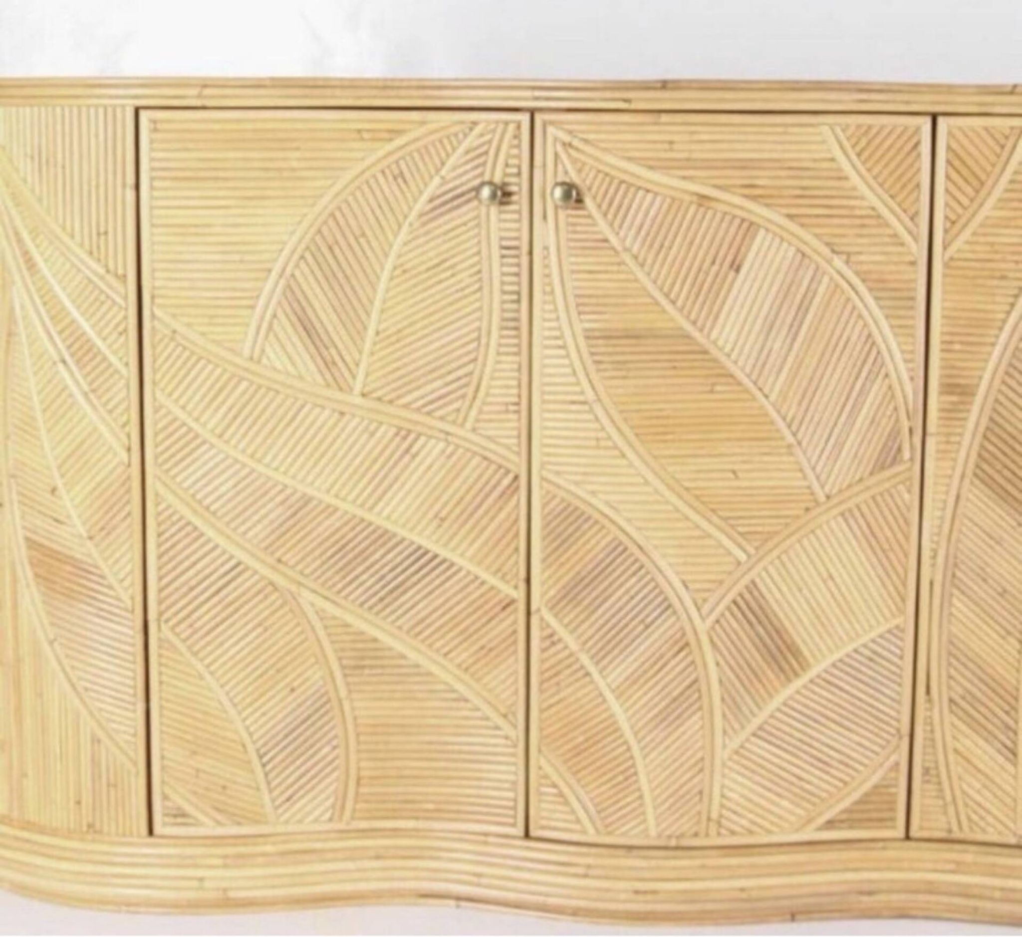Enfilade « feuilles » en rotin 