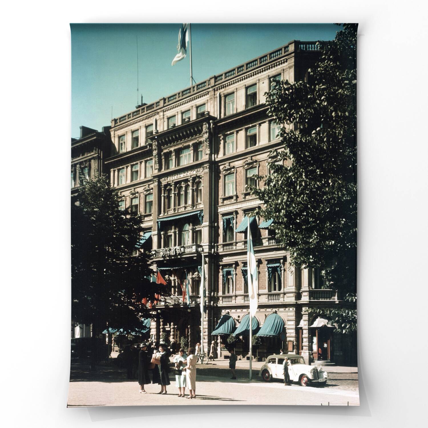Fine art Hotel Kamp, Helsinki, 1930 with white border, limited edition, rare find in original color