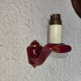 Pair of porcelain sconces 50s reds