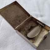 Silver metal pocket ashtray