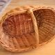 Panier en osier années 1980