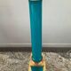 Vintage column lamp base in opaline and brass