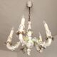 Handgeformt vergoldet vintage Porzellan Kronleuchter Capodimonte 1960er
