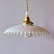 Suspension in pleated opaline