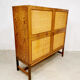 Midcentury design rattan cabinet ‘Bohemian chique’
