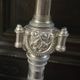 large pair of silvered bronze candlesticks from the 19th century