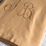 Old linen and yellow cotton sheet