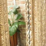 Oval carved wooden mirror 150x101cm