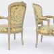 Pair of Louis XV style convertible armchairs