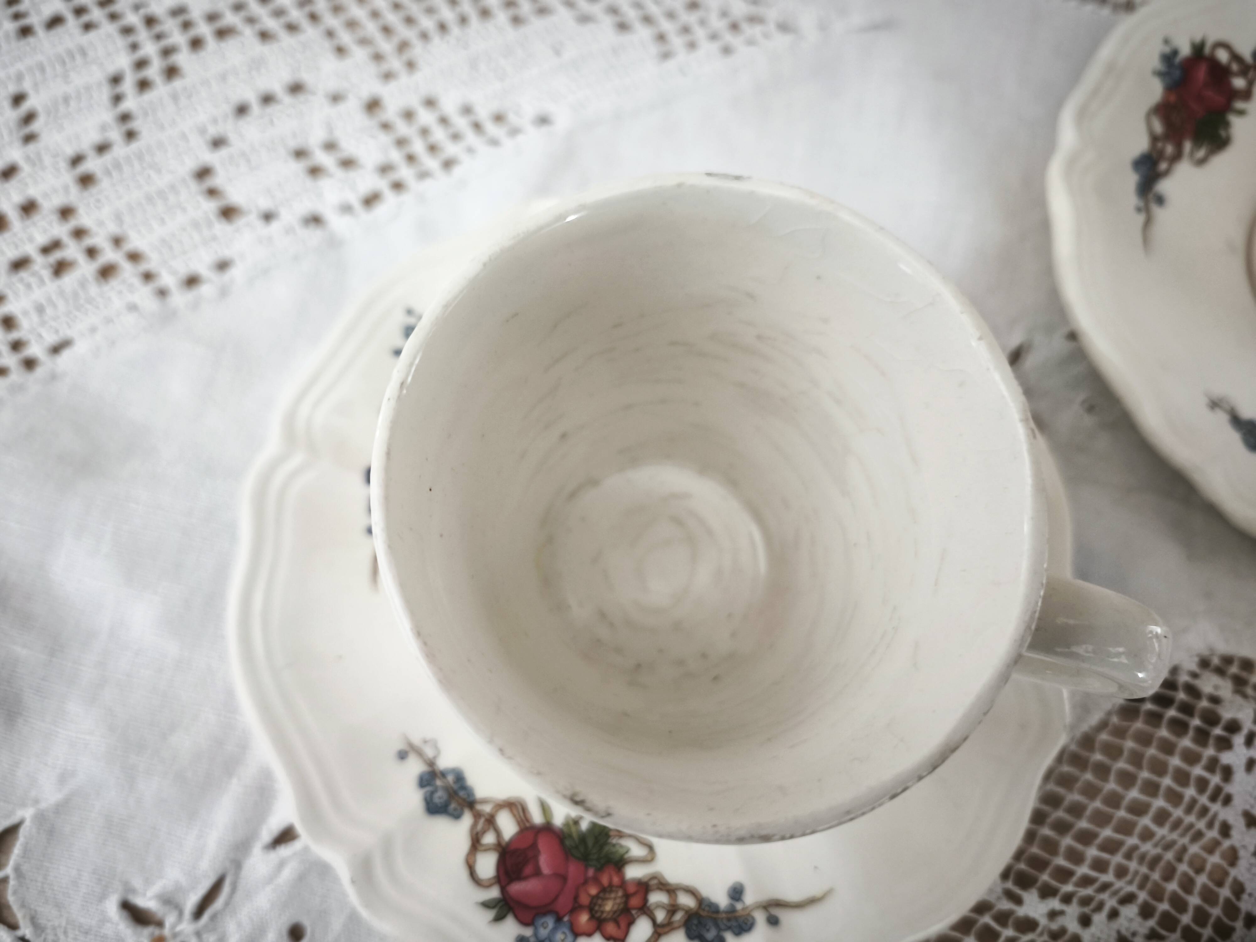 Lot de 4 tasses à café Sarreguemines Obernai