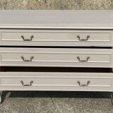 Louis XV style chest of drawers with 3 cherry wood drawers, 1960s