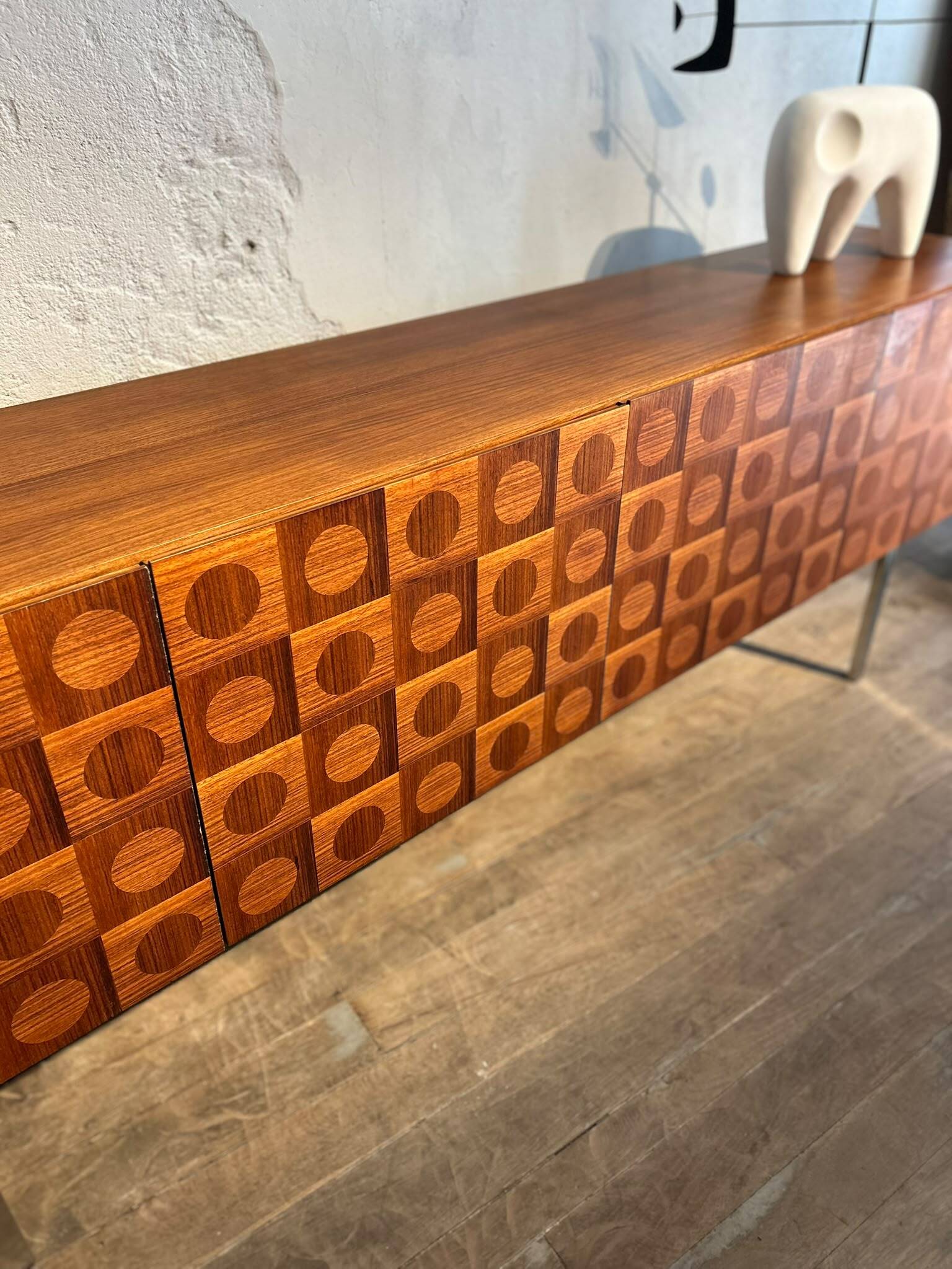 TEAK MARQUETRY ENFILADE 1960s