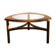 Table basse en teck et verre édition Nathan des années 1960