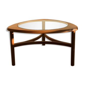 Teak and glass coffee table, Nathan edition of the 1960