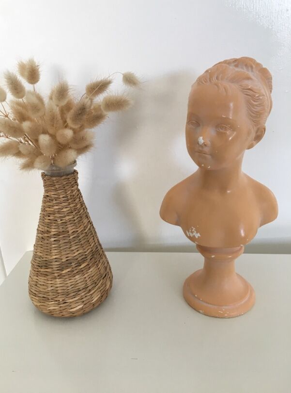 Bust plaster Louise Brongniart after Houdon