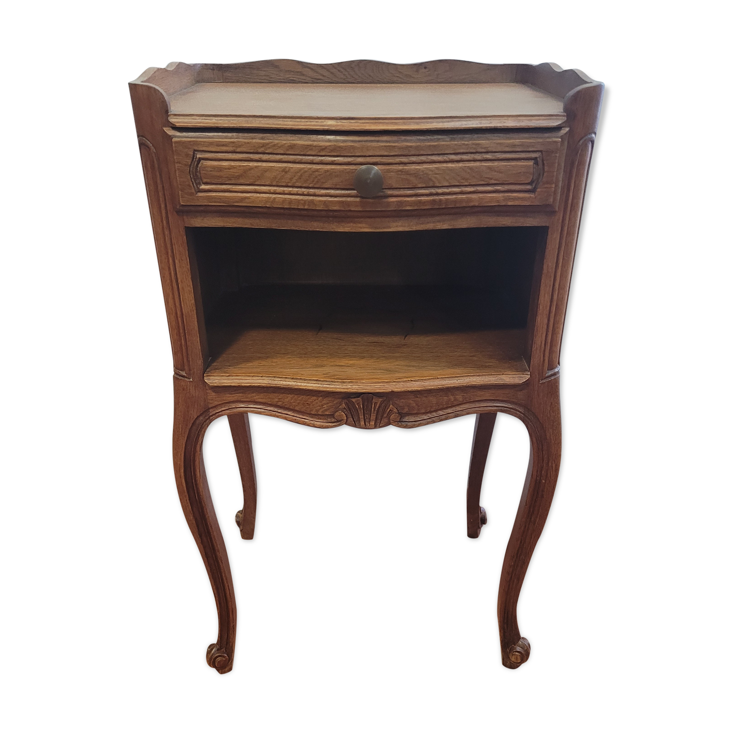 Louis XV oak bedside table with 1 drawer