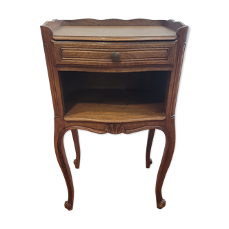 Louis XV oak bedside table with 1 drawer