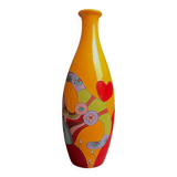 Vintage vase the Lady of Hearts hand-painted 20th century