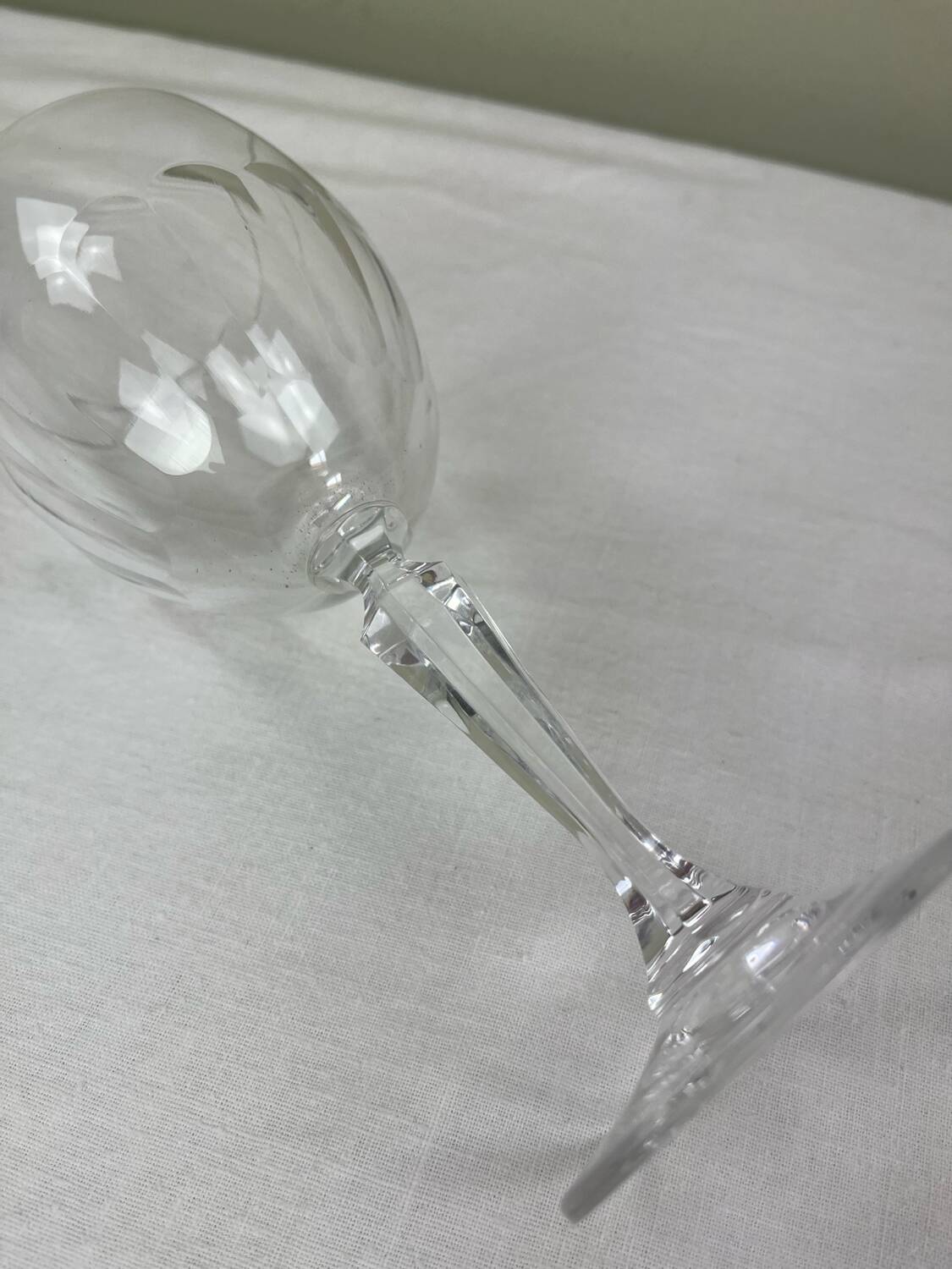 Crystal wine glass