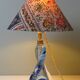 Vintage blue crystal table lamp Val Saint Lambert (unsigned)