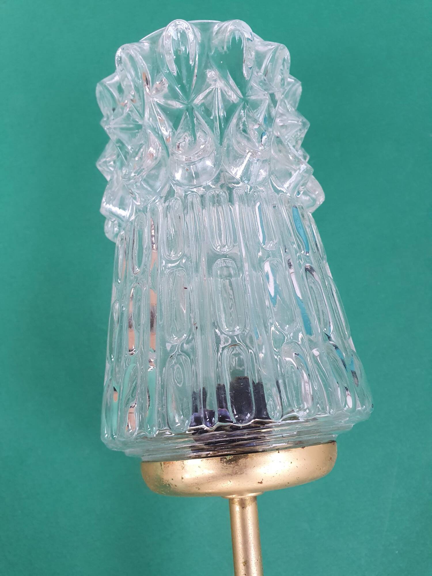 Large vintage gold four-light wall sconce