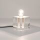 Cubic table or postmodern accent lamp in lucite, Italy, 1970s