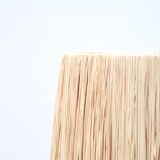 Pink ceramic lamp, raffia lampshade, 70s