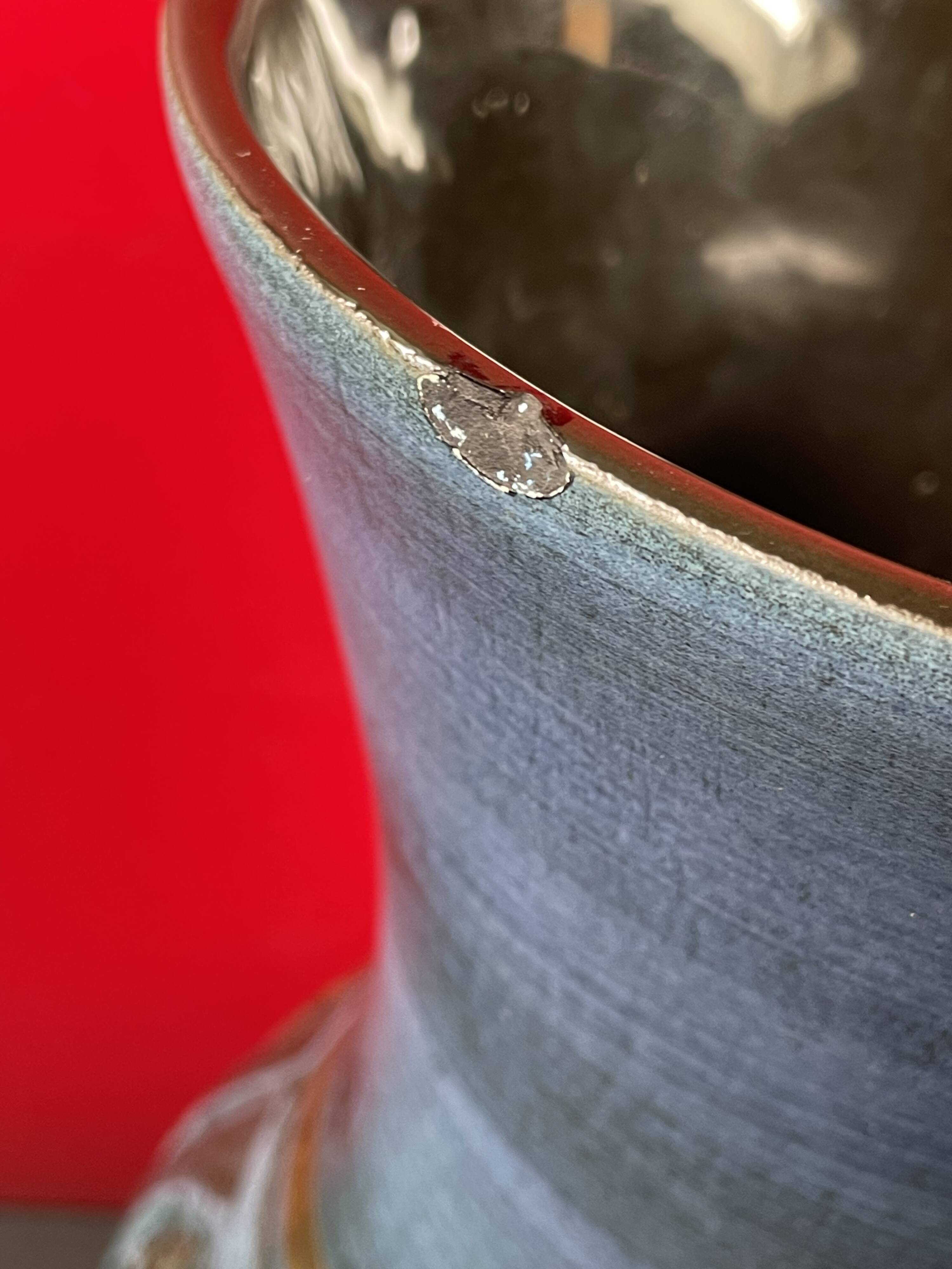 Contemporary ceramic Large vase, Jean de LESPINASSE - 1950, H 35 cm