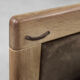 Vintage scandinavian mid-century modern leather and oak sofa, 1970s