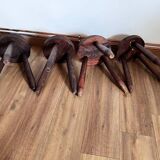 Lot 4 tabourets tripodes