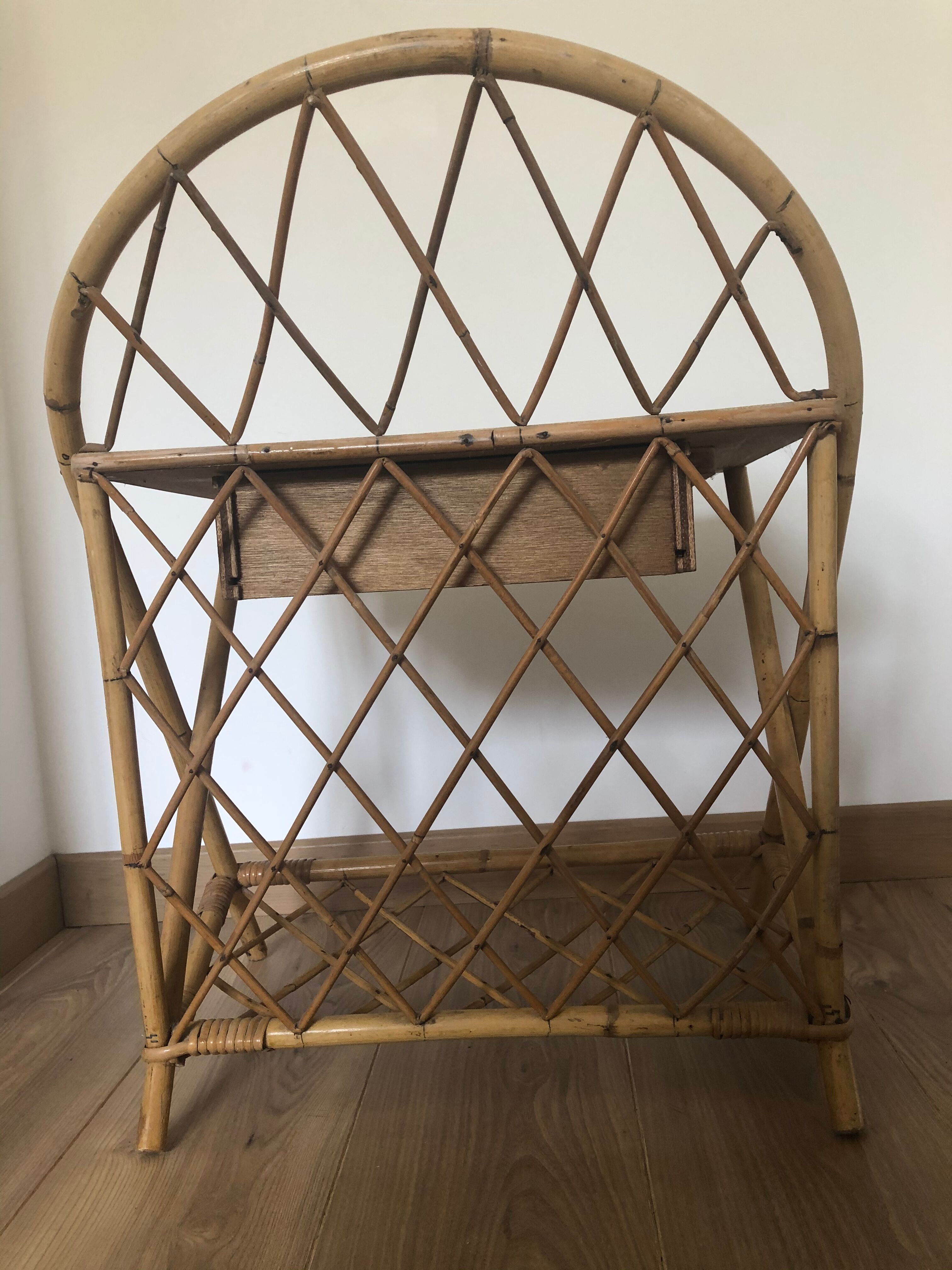 Vintage rattan nightstand