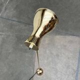 Minimalist brass floor lamp from the mid-century by Dieter Schulz for Wohnbedarf Ag, 1950s.