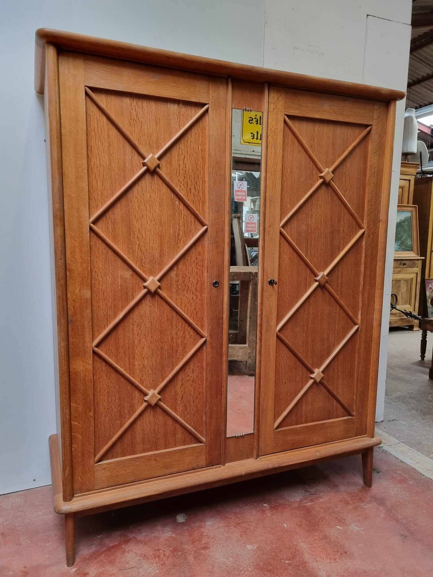 Cross-braced wardrobe