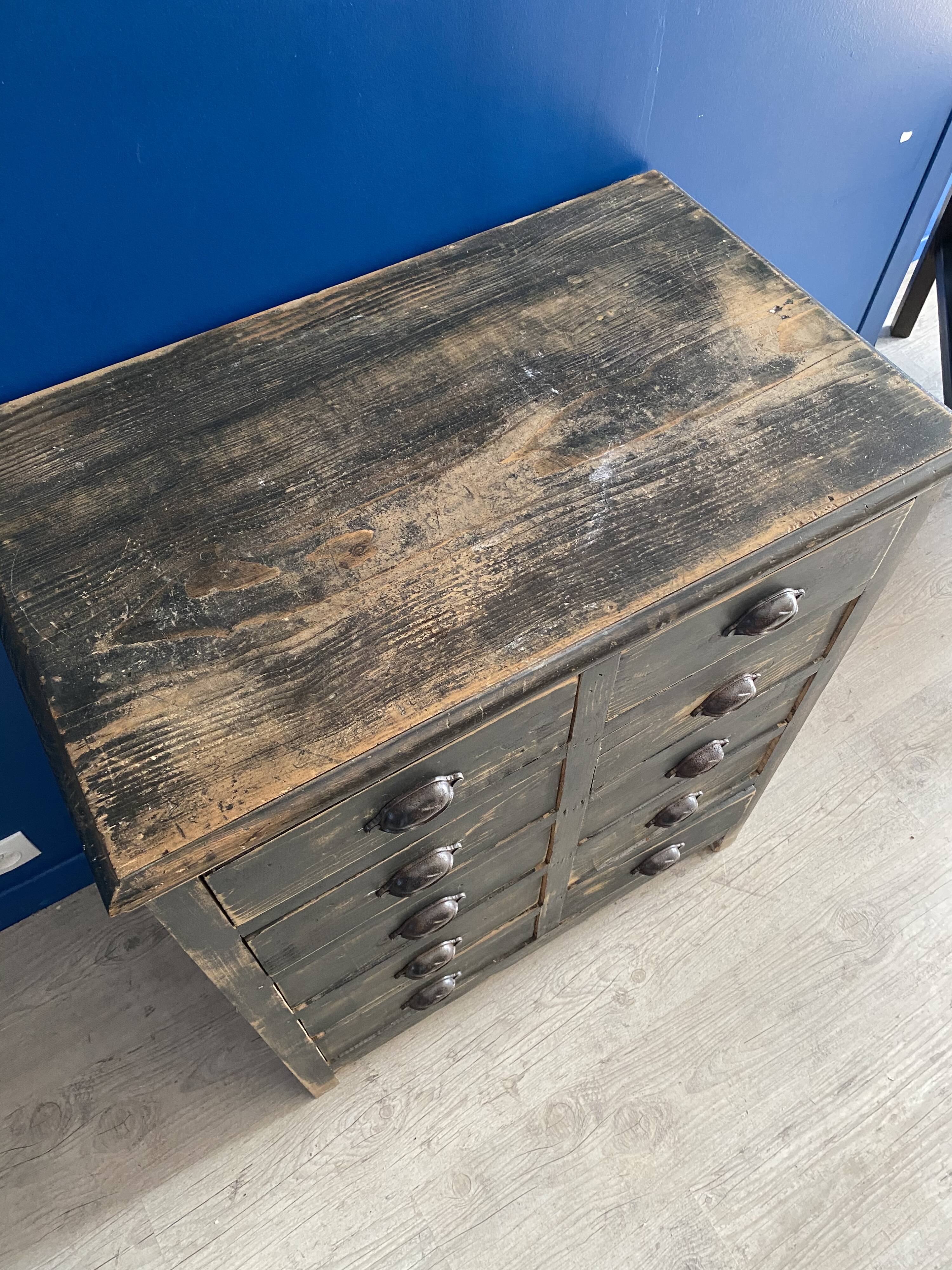 Old patinated craft furniture