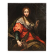 Ancient Italian painting from the 17th century, allegory of magnificence