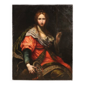 Peinture italienne ancienne du XVIIe siècle, allégorie de la magnificence.