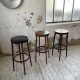 Set of three high bistro stools