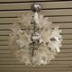Murano glass chandeliers with flowers by Paolo Venini, Sputnik model
