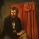 Antique Italian character painting from the 19th century