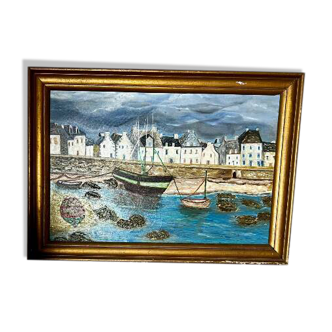 A large painting signed alvaro guillot