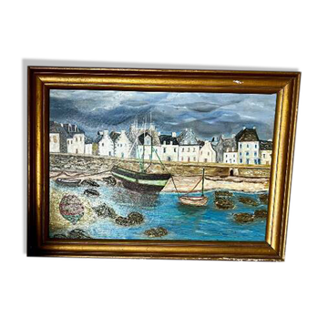 A large painting signed by Alvaro Guillot.