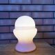 Space Age pink opaline glass table lamp