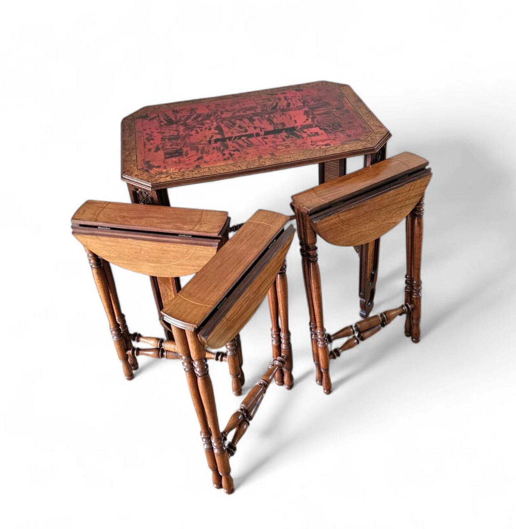 20th-century Art Deco / nesting table 3 x / attributed to Maison Franck
