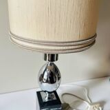 Vintage 70s metal and marble lamp
